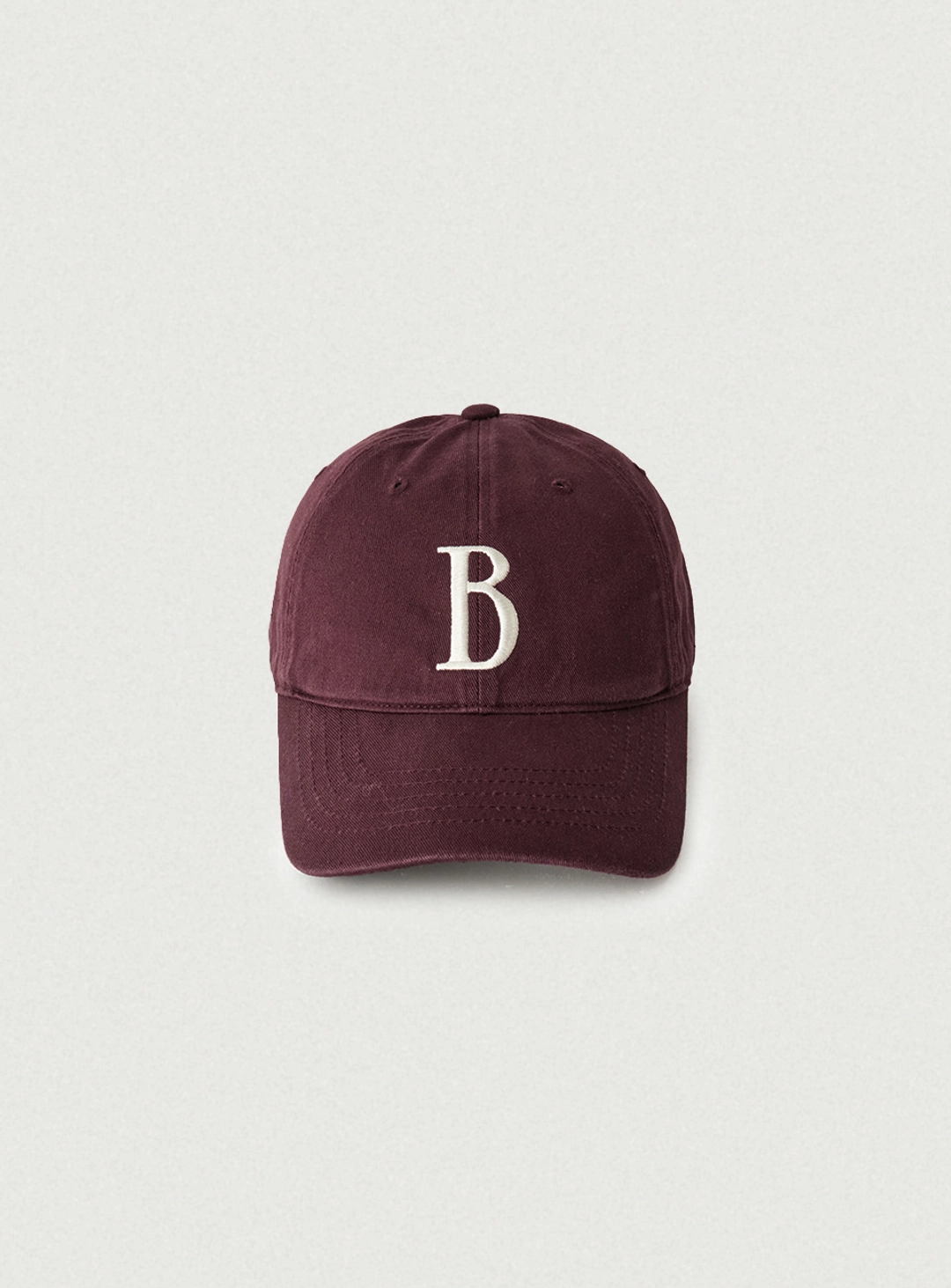 더바넷 B Logo Ball Cap_Burgundy 상품 이미지 1