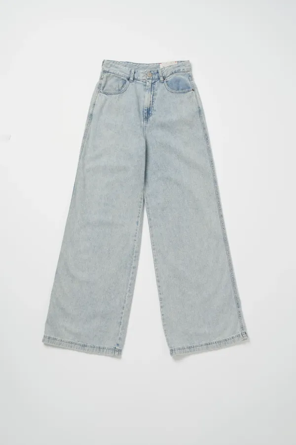 Via High waist wide-fit jeans (Denim blue)