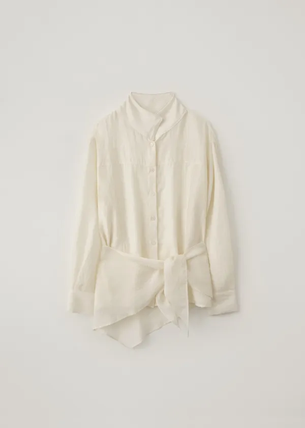 Contour wire collar shirt (vanille)
