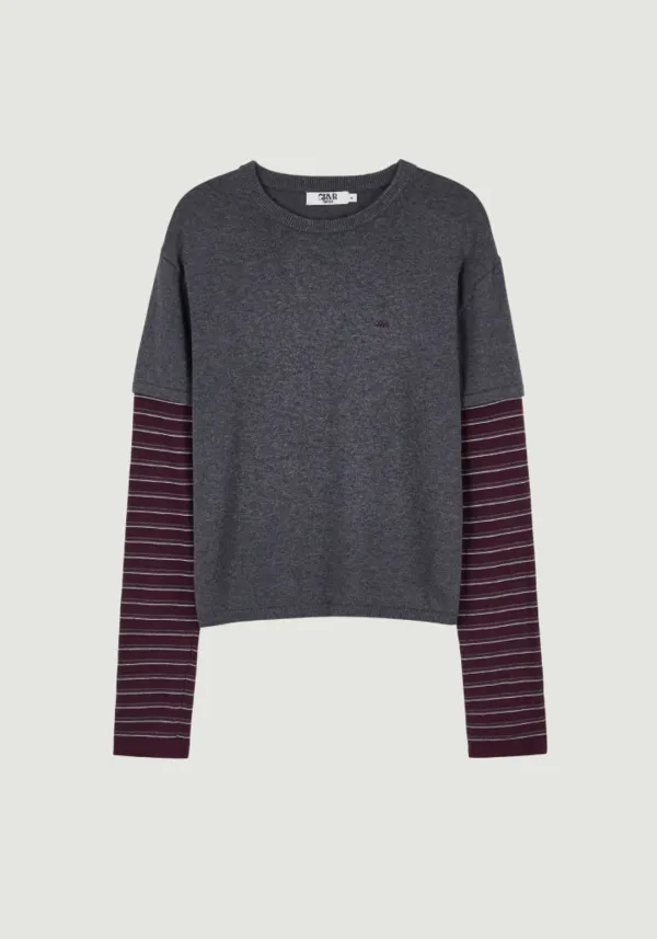 LUCIE STRIPE LAYERED KNIT