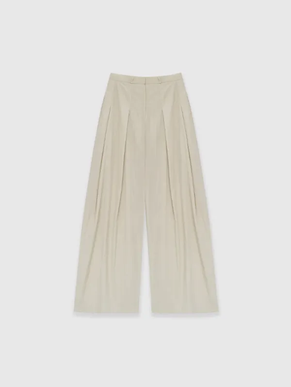 Cove Structured Slacks (Soft Beige)