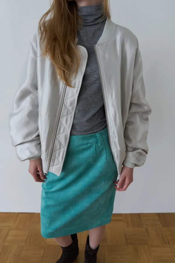 RETRO-MOOD MID SKIRT_AQUA MINT