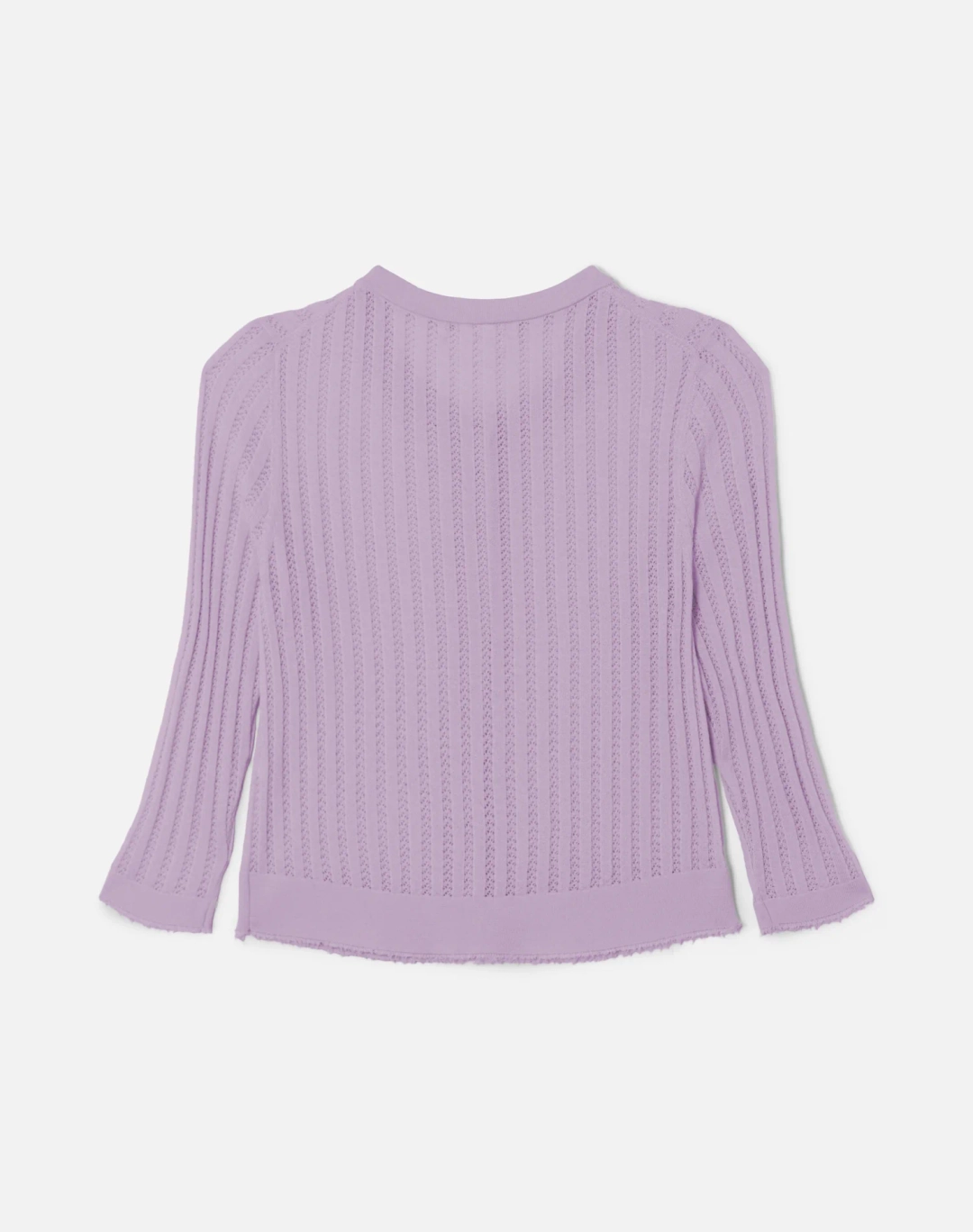 리던 The Veil Pointelle Cardigan - Baby Violet 상품 이미지 2