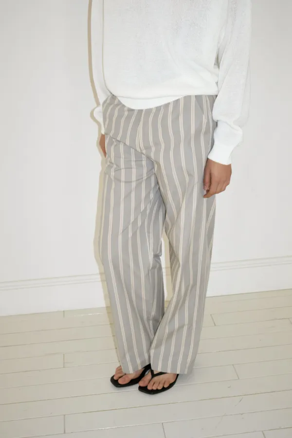 Lounge Stripe Pants (Grey)