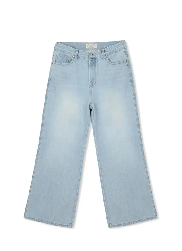 Wide Boots cut Light Blue Denim