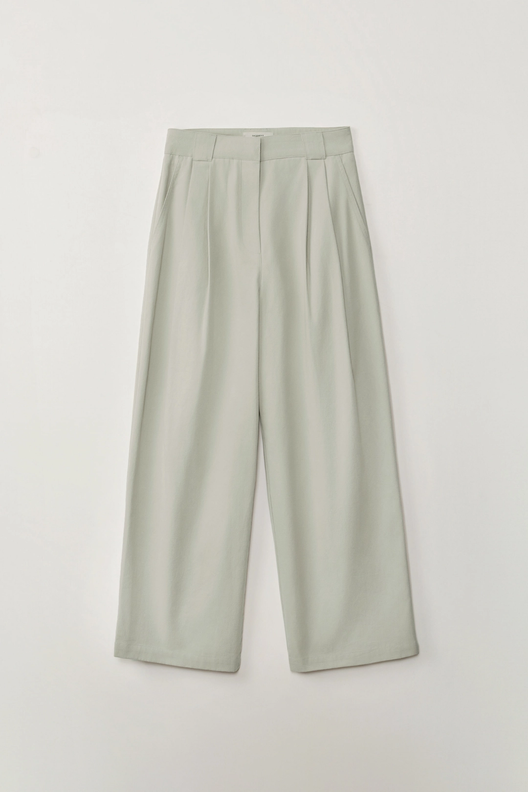 세이지먼트 LEAF PINTUCK COTTON PANTS_LIGHT GRAY 상품 이미지 3