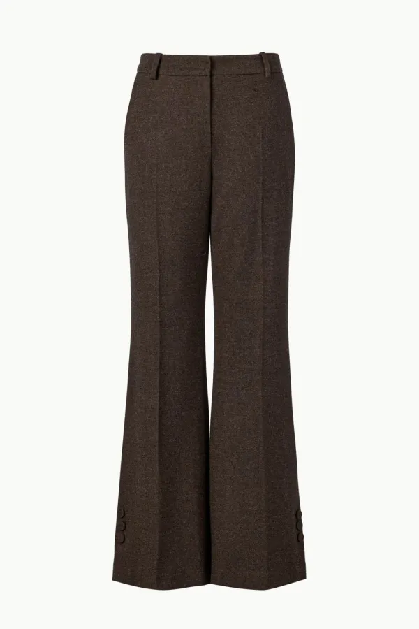 [1st Re-order] Wool Blend Bootcut Pants, Brown