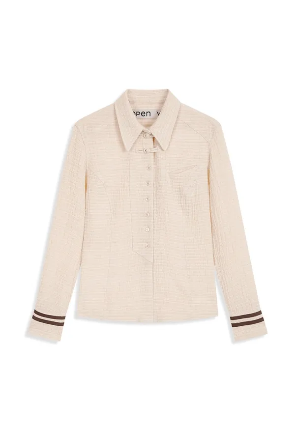 SAILOR CUFFS SHIRT, CREAM