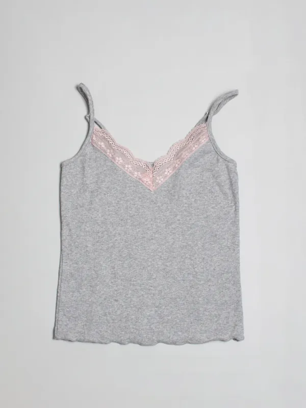 lace point cami (melange)