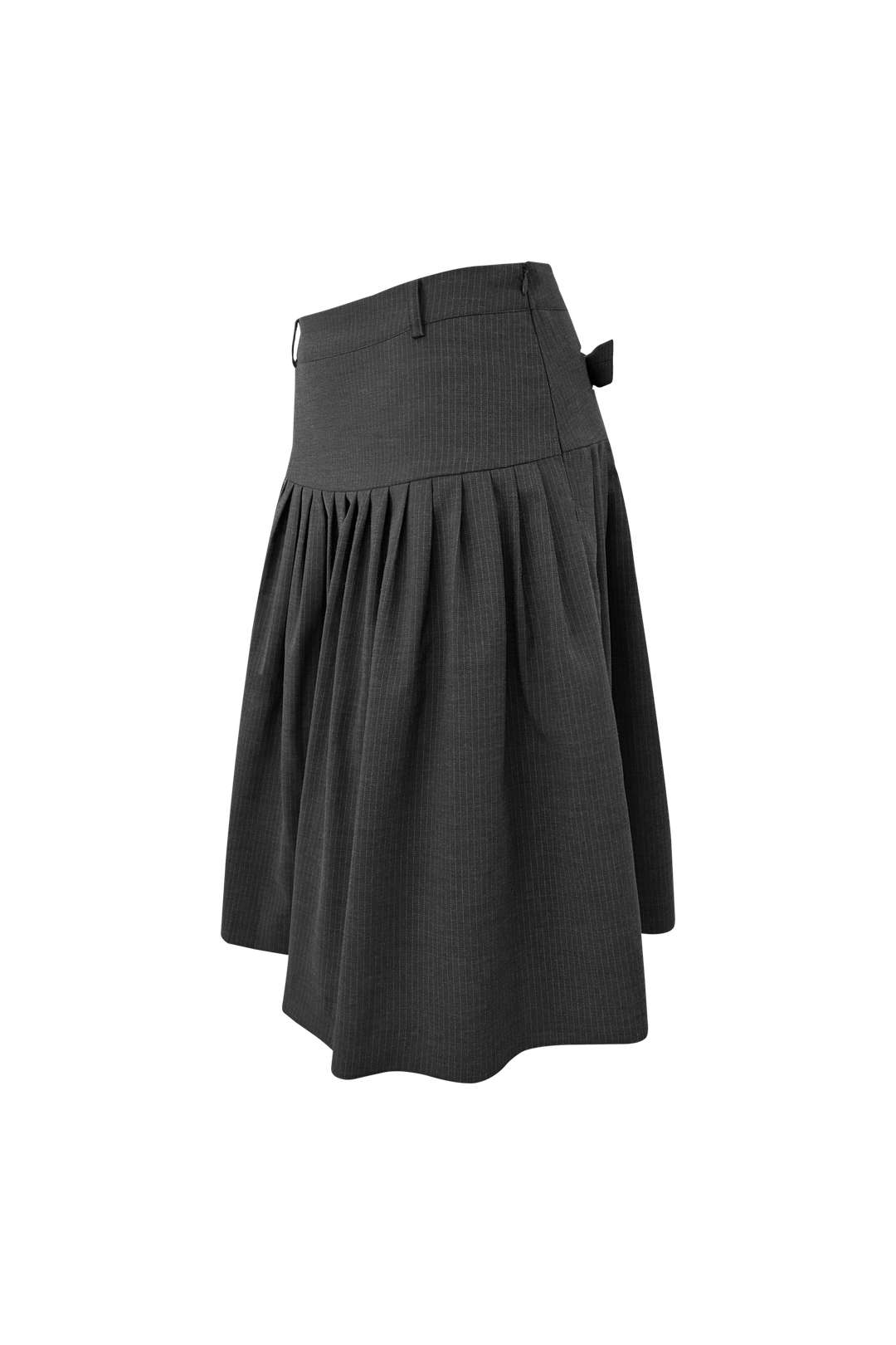 체메씨 BOW TUCK MIDI SKIRT (CHARCOAL) 상품 이미지 2