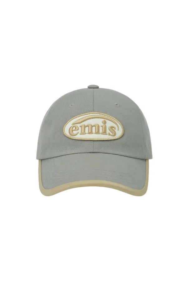 BEIGE TRIMMING BALL CAP-GRAY