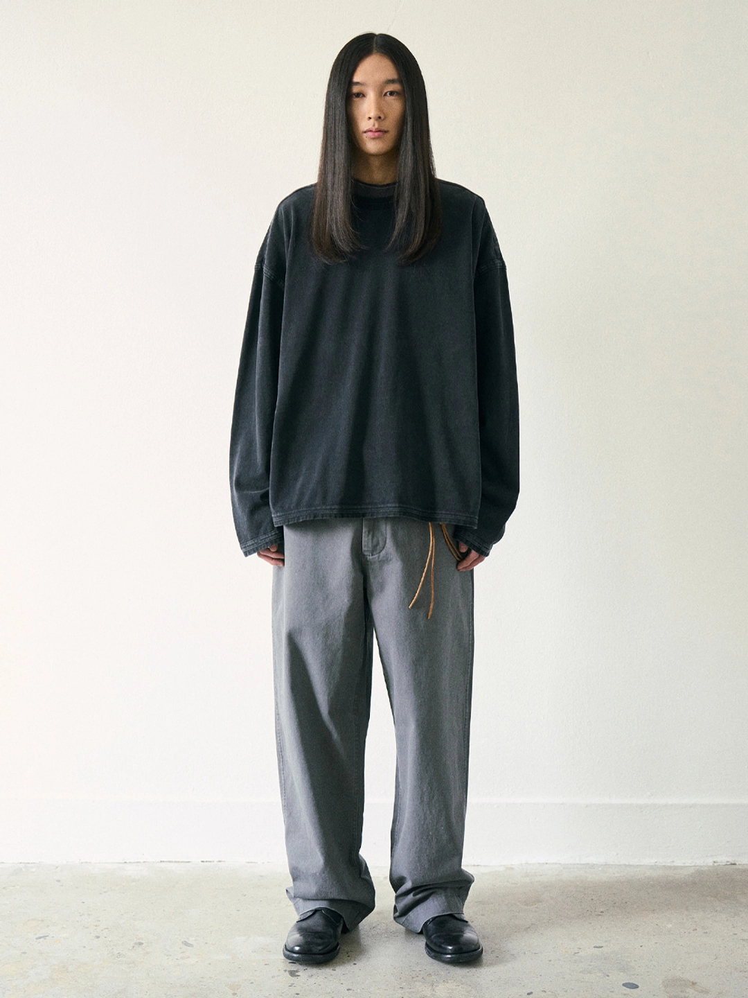 파르티멘토 VTG Washed Binding Long Sleeve_Black 상품 이미지 2