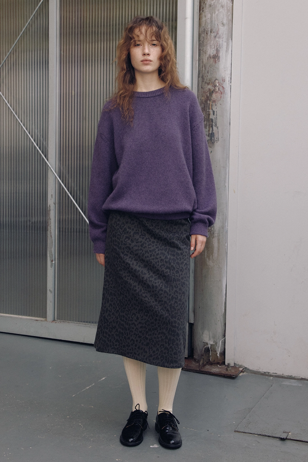 브렌다 브렌든 raccoon soft knit - purple 상품 이미지 1