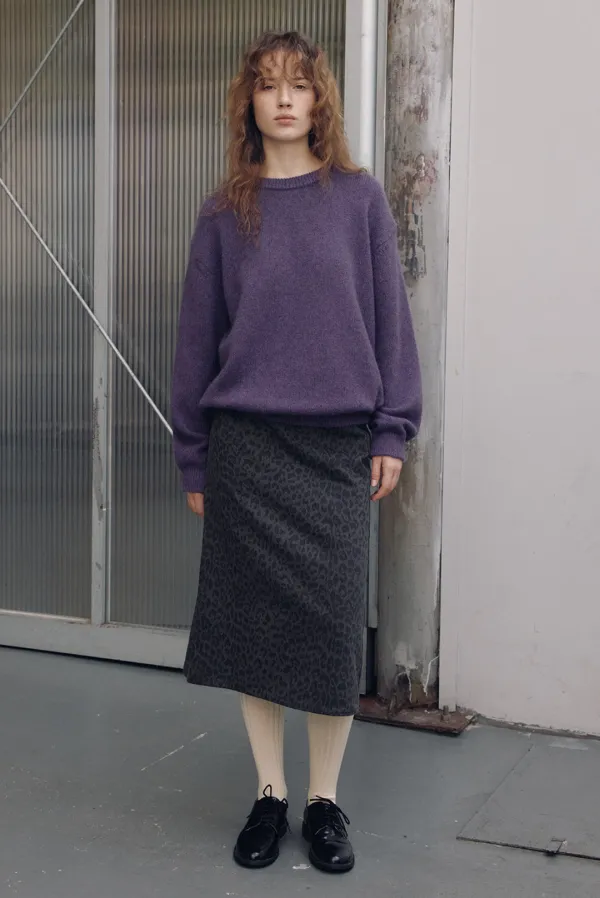 raccoon soft knit - purple