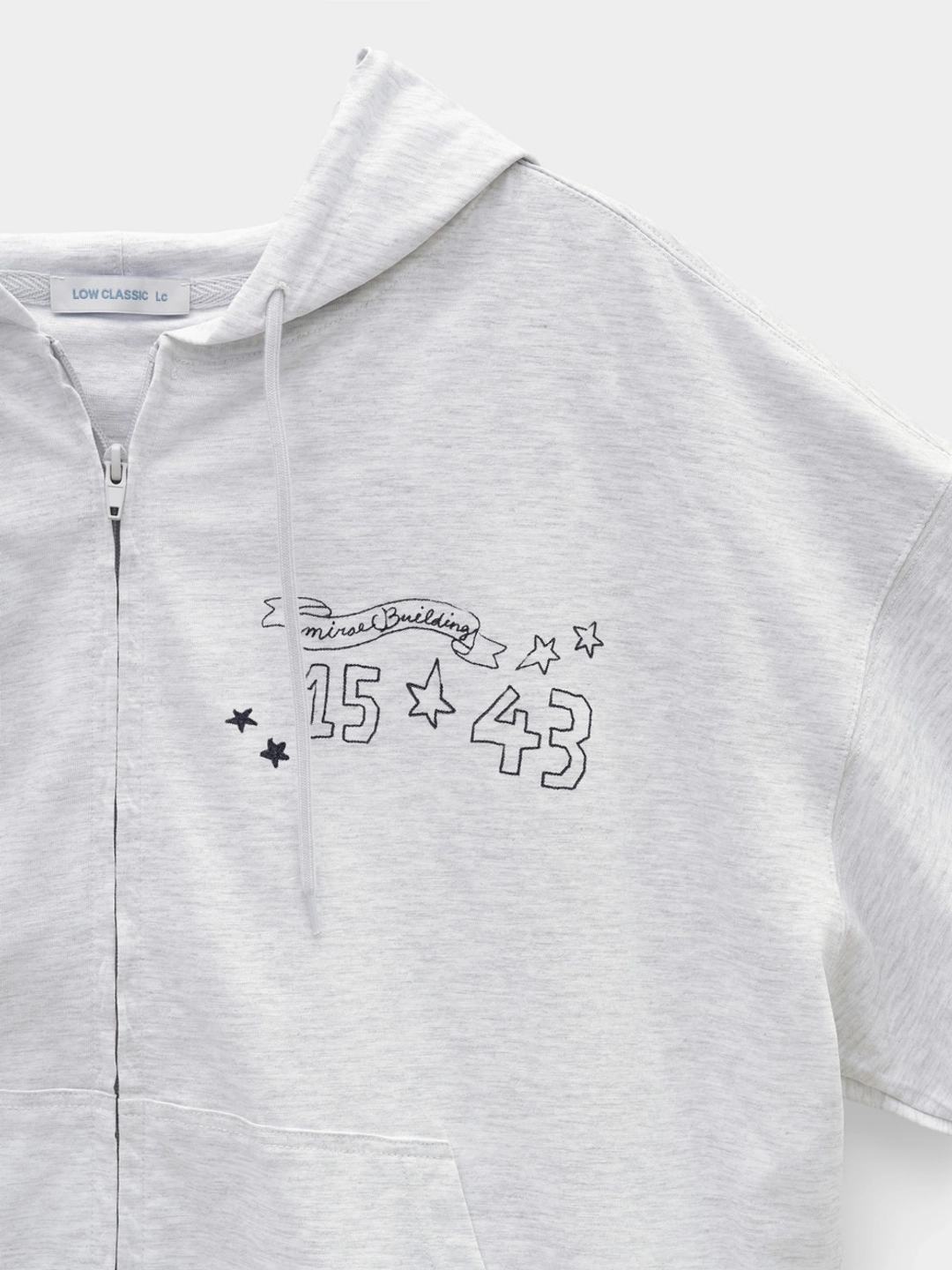로우클래식 [Exclusive] Mirae Zip-Up Hoodie_Light Melange Grey 상품 이미지 3
