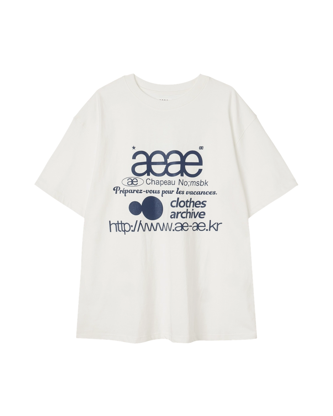 에이이에이이 [8/7 예약발송] WEB LOGO T-SHIRTS [WHITE/BLUE] 상품 이미지 1