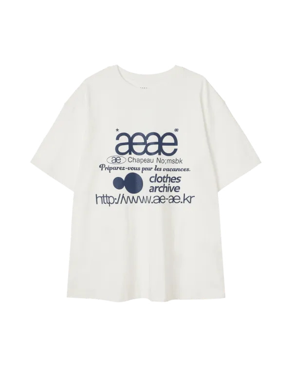 [8/7 예약발송] WEB LOGO T-SHIRTS [WHITE/BLUE]