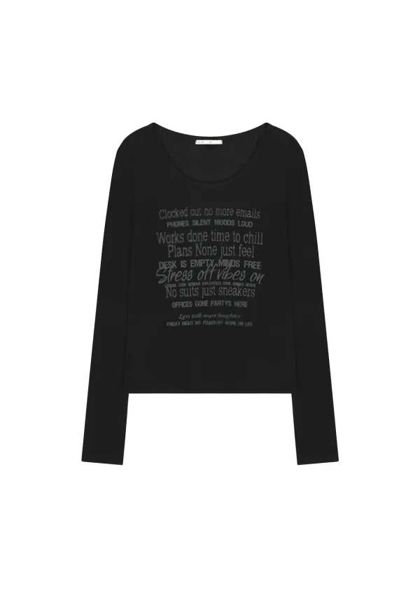 [8TH] SMUDGED LETTERING T, BLACK