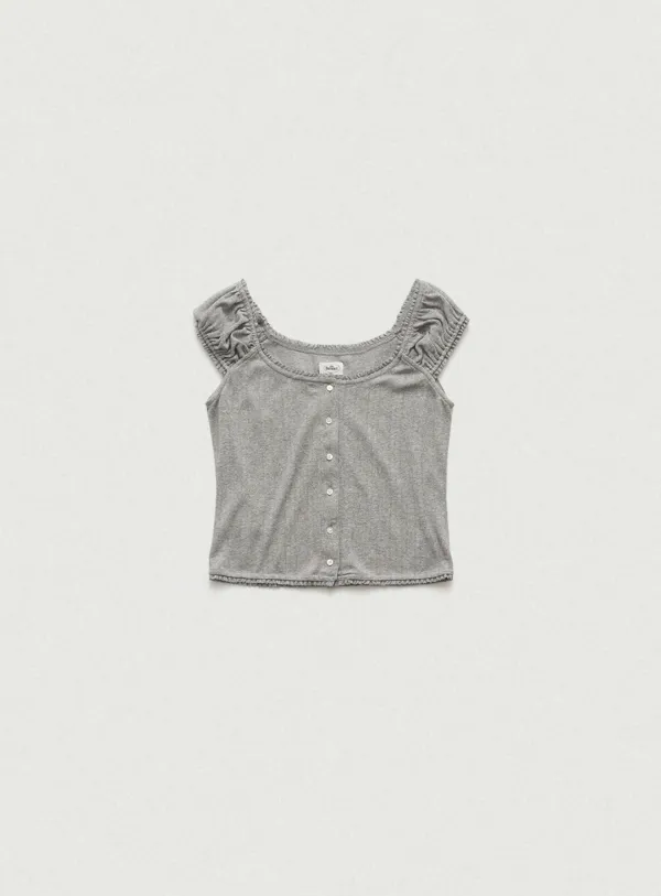 Corin Button Sleeveless Top_Grey [6월 중순 순차 배송]