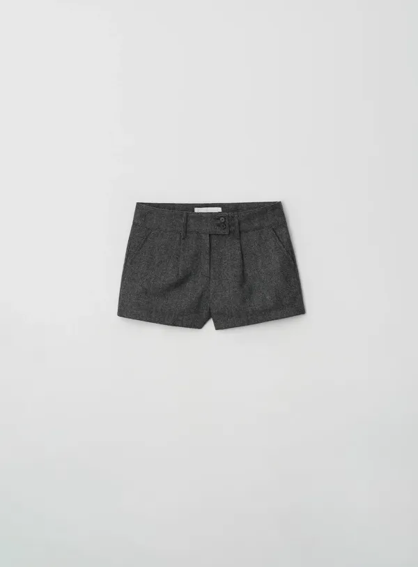 [2ND]Mui wool button shorts