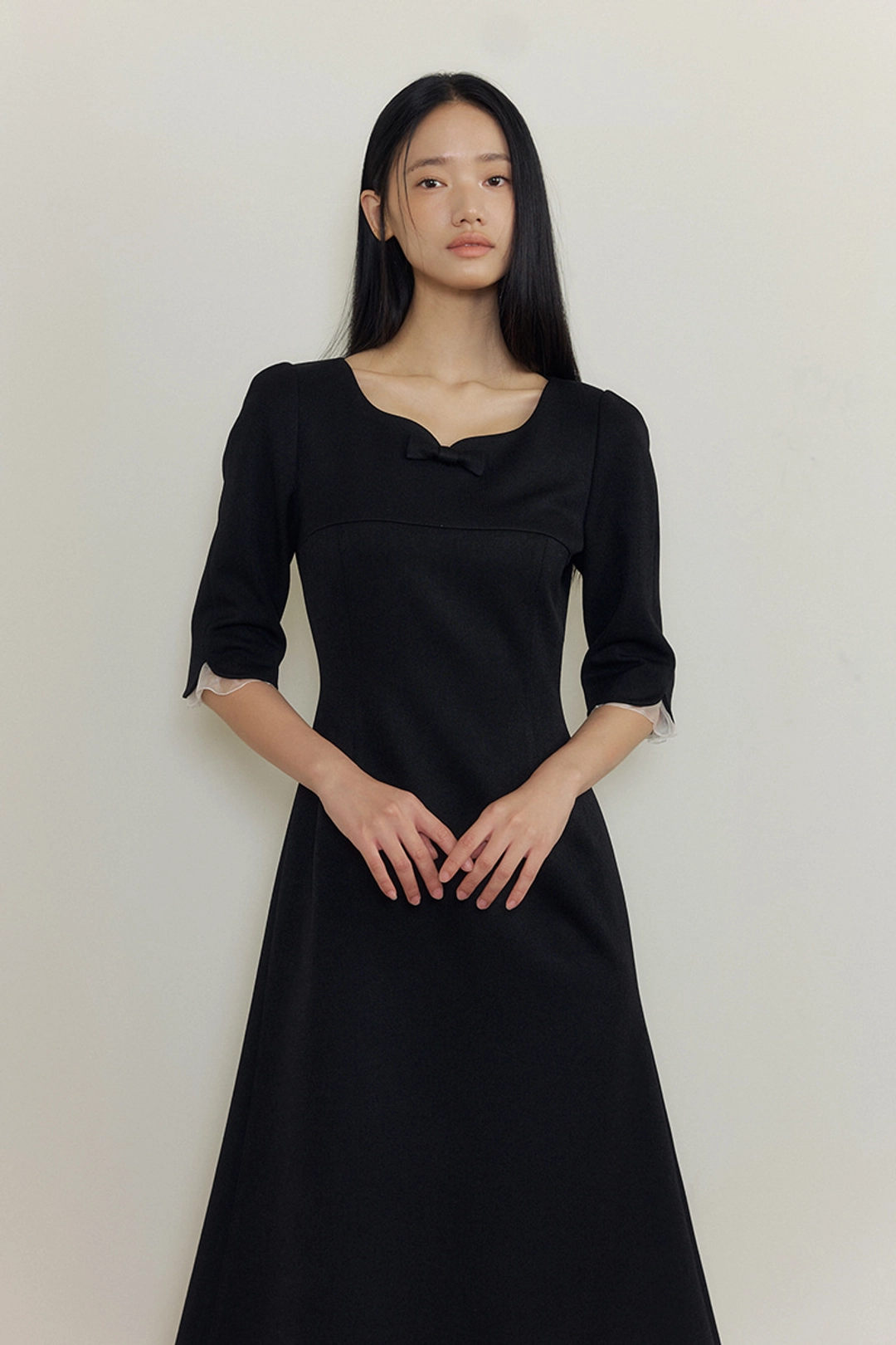 루시르주 Luella Sweetheart Ribbon Dress (black) 상품 이미지 2