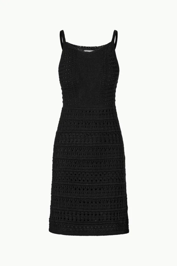 Crochet Mini Dress, Black