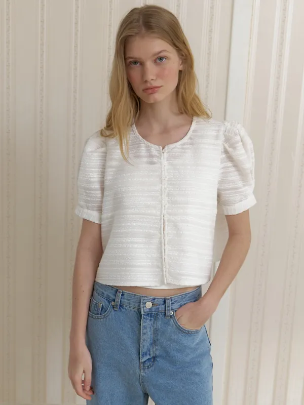 A PUFF BLOUSE JACKET_WHITE