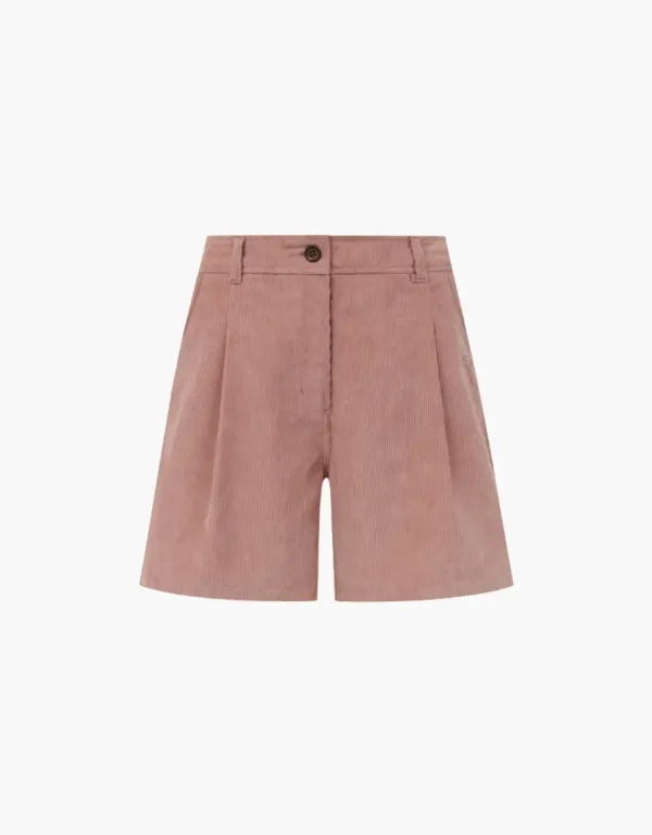 corduroy half pants - pink