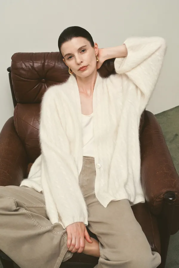 Nora Cashmere Knit Cardigan