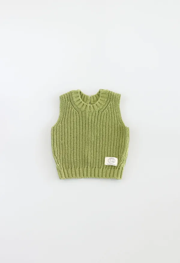 NOUS KNIT VEST (GRASS GREEN)
