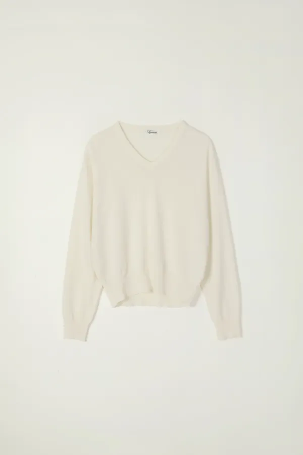 BIAN V NECK KNIT_IVORY