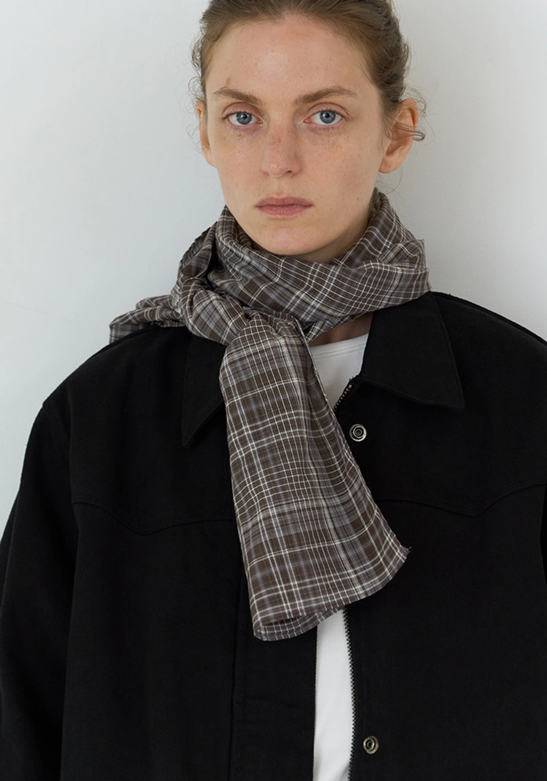 이브세이지 Check scarf (Brown) 상품 이미지 2