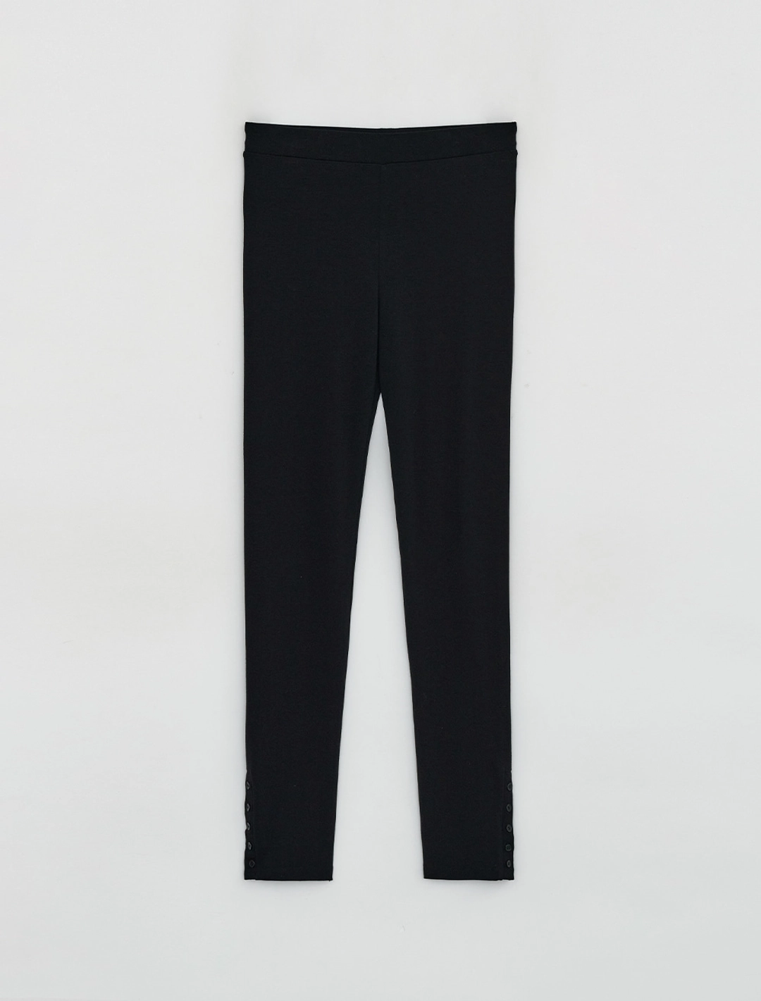 로우타이드 BUTTON SLIT LEGGINGS [BLACK] 상품 이미지 1