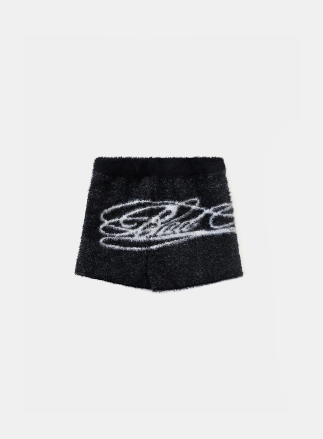 배드블러드 [w-srt25-052] 다크 클래식 MYM 모헤어 보이 숏츠 - 블랙 상품 이미지 2