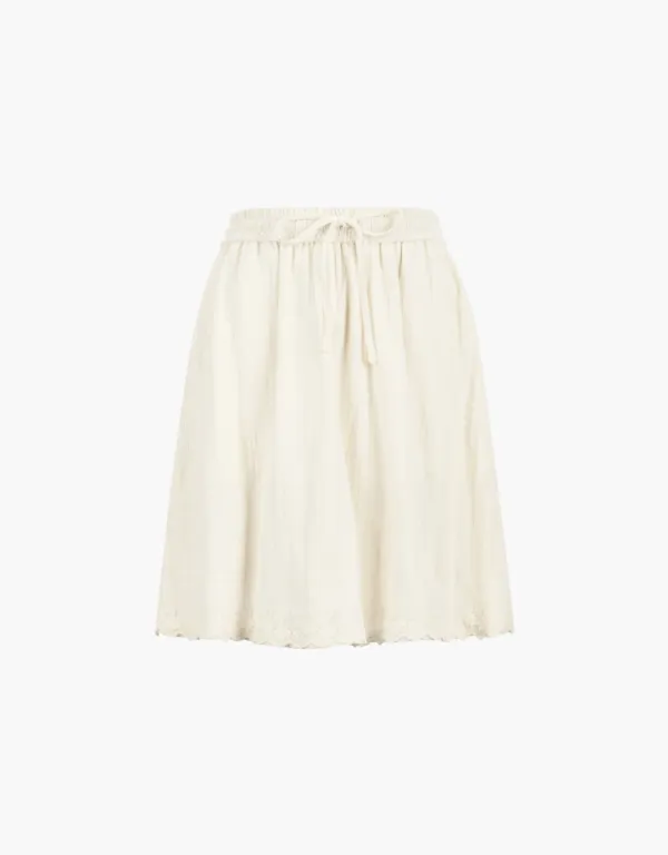 lace point A-line skirt - cream