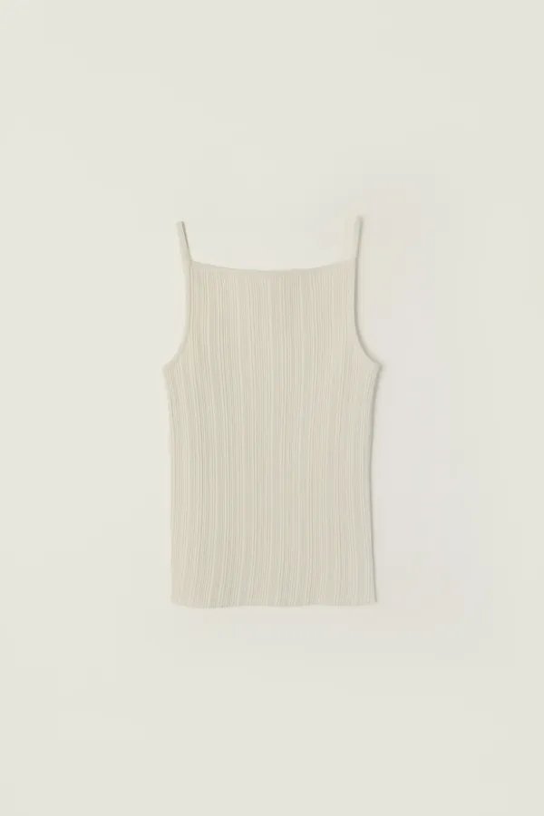 ELENA PLEATS SLEEVELESS_IVORY