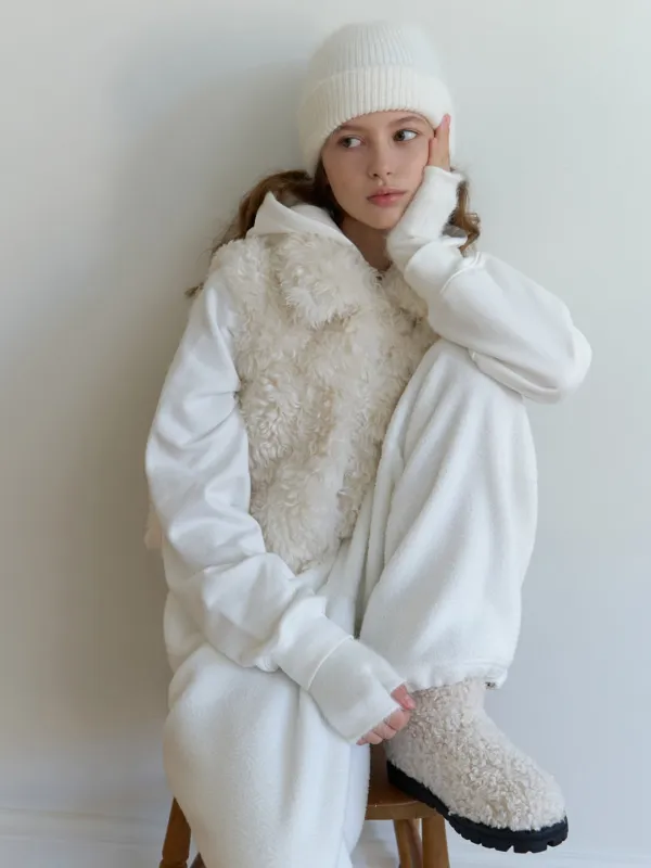 Popo fur vest (ivory)