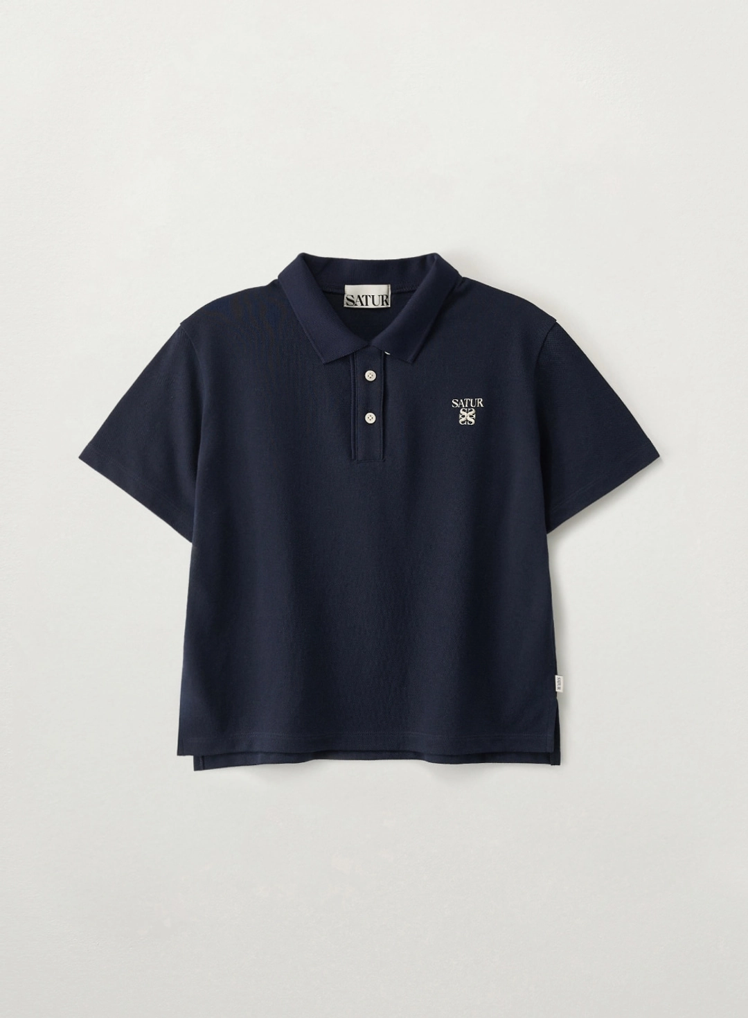 세터 (W) Loren Pique Polo T-Shirt - Navy 상품 이미지 1