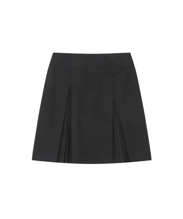 [레이 PICK] Accordion side pleats midi skirt BLACK