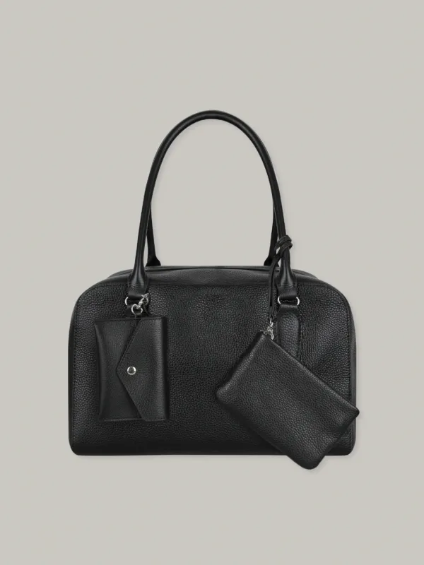 square shoulder bag (black)