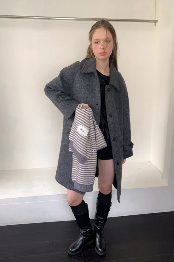 (시즌오프) Loe Muffler / Grey Ivory
