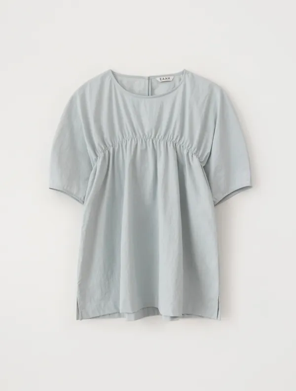 Shirring Blouse (Pale Blue)