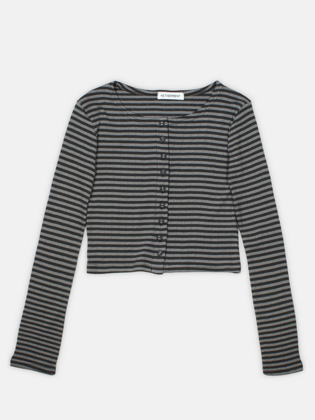 헤더먼트 stripe jersey cardigan (charcoal) 상품 이미지 1