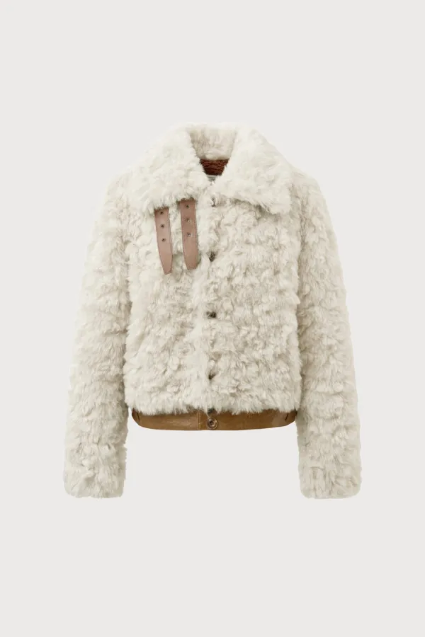 Snow fluff fauk fur jacket