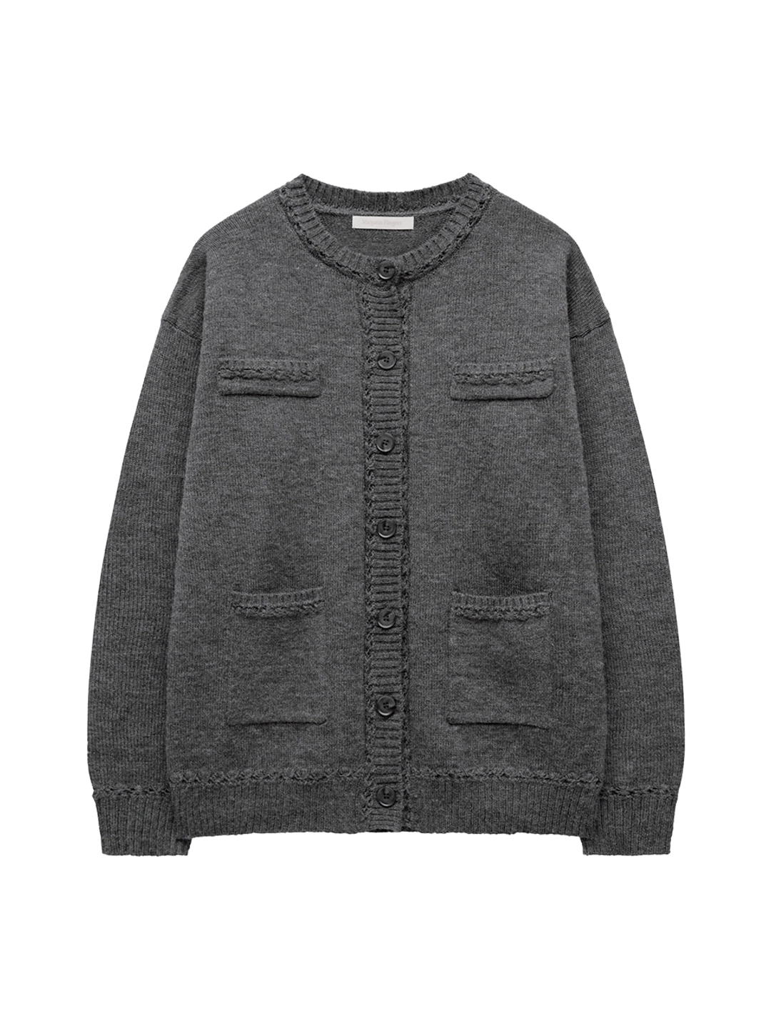 마가린핑거스 POCKET LOOSE CARDIGAN (CHARCOAL) 상품 이미지 3