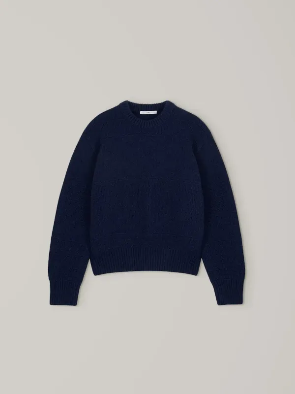 Old Pattern Wool Knit - Navy