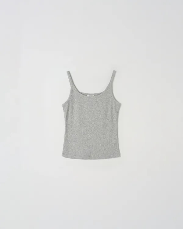 Scoop Neck Sleeveless [MELANGE GREY]