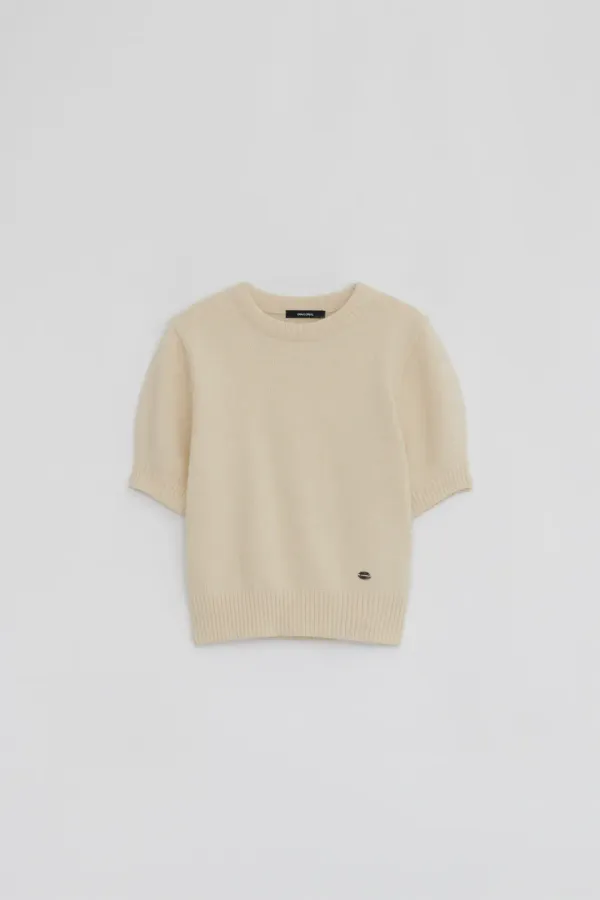 MOHAIR HALF SLEEVE KNIT