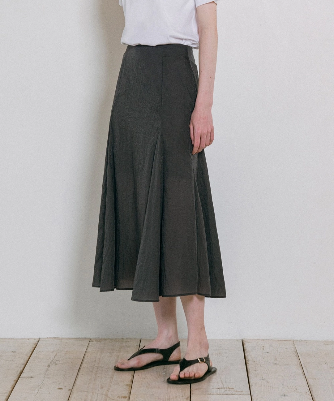 반원 아뜰리에 P3253 머메이드 나일론 스커트_Navy 상품 이미지 2