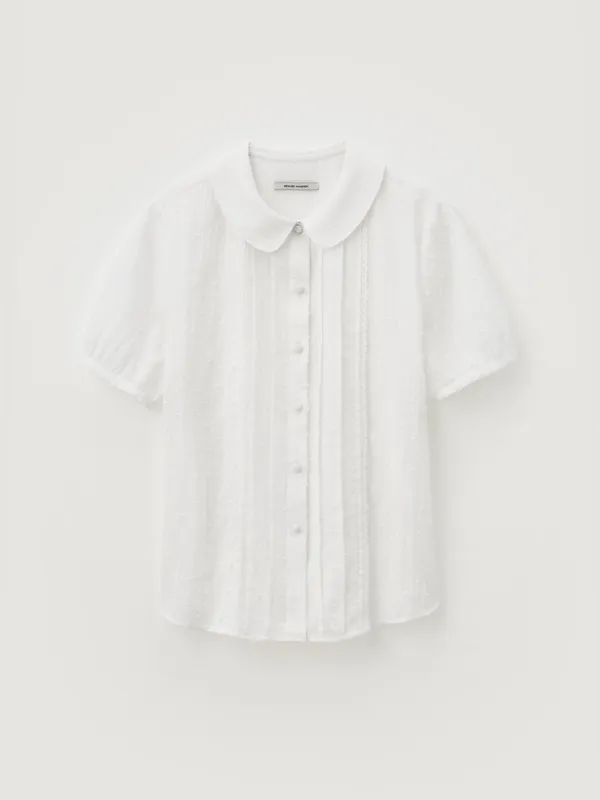 Dot lace blouse - Off white